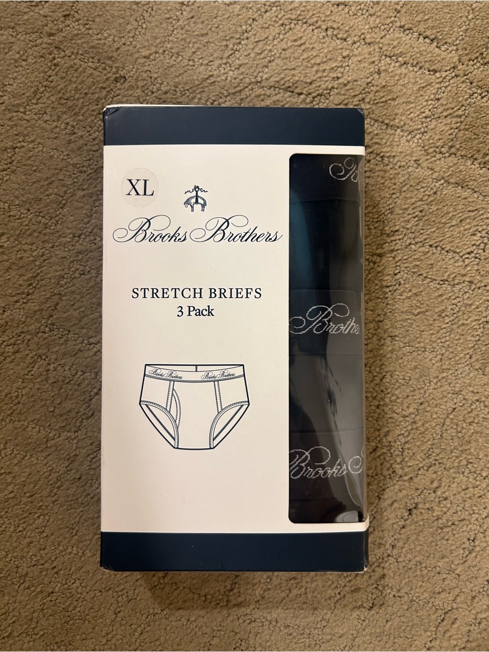 NIB Brooks Brothers Stretch men Briefs 3-Pack size XL